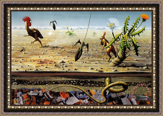 Alexis Rockman Neozoic Hires Framed Painting