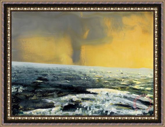 Alexis Rockman Waterspout, Yellow Sky Framed Painting