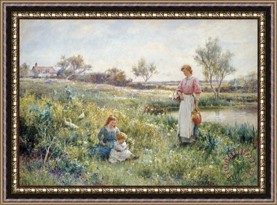 Alfred Augustus Glendening Summer Flowers Framed Painting