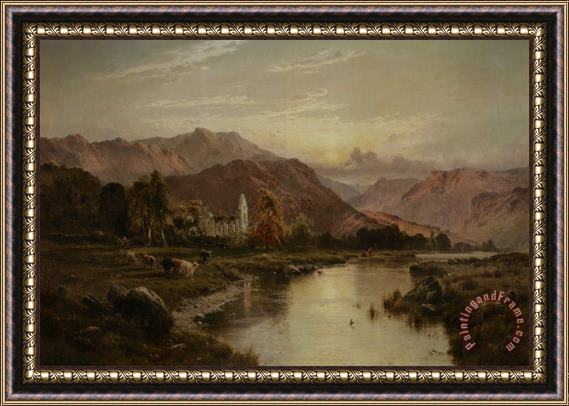 Alfred Fontville De Breanski Vale of Llangollen North Wales Framed Painting