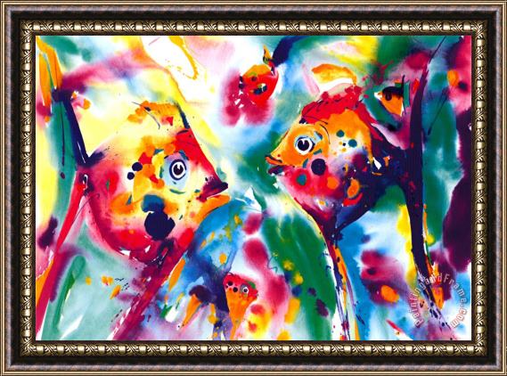 alfred gockel Angel Fish Framed Painting