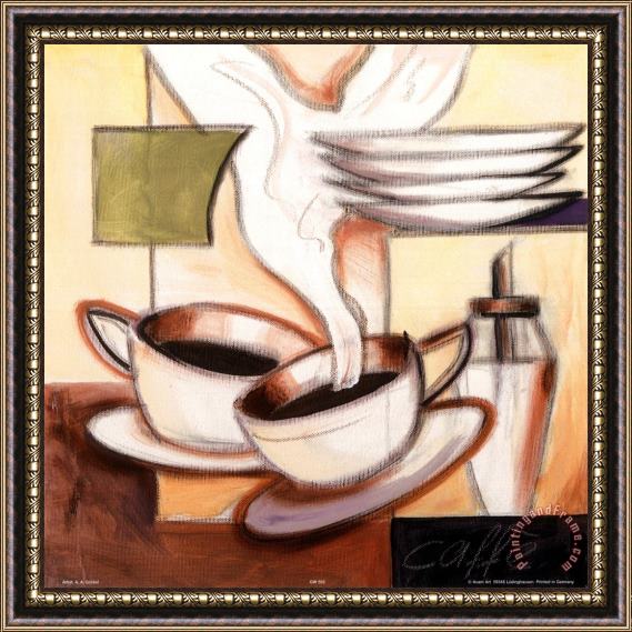 alfred gockel Caffe Framed Painting