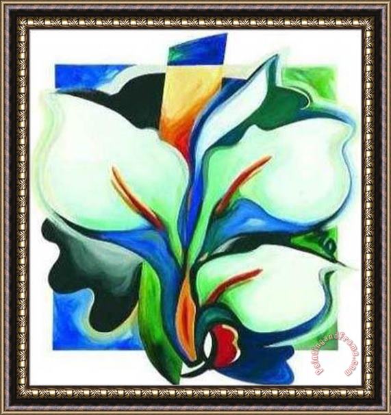 alfred gockel Calla Lilies Grande Framed Painting