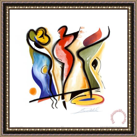 alfred gockel Dancing Framed Painting