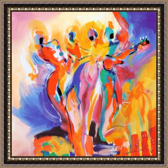 alfred gockel Jazz Explosion Ii Framed Painting