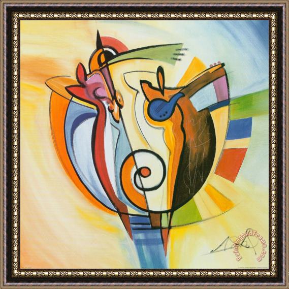 alfred gockel Jazz on The Circle Framed Print