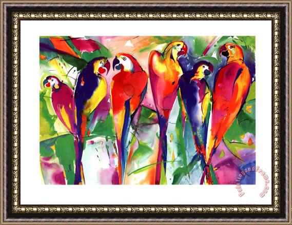 alfred gockel Parrot Family Framed Print