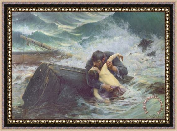Alfred Guillou Adieu Framed Painting