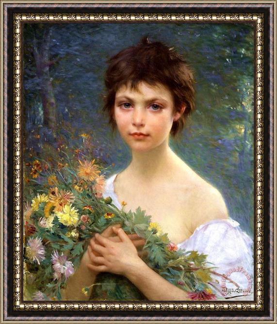Alfred Guillou Morning Bouquet Framed Painting