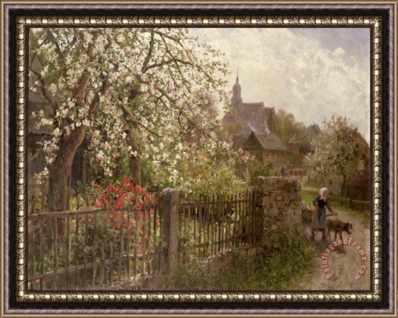 Alfred Muhlig Apple Blossom Framed Painting
