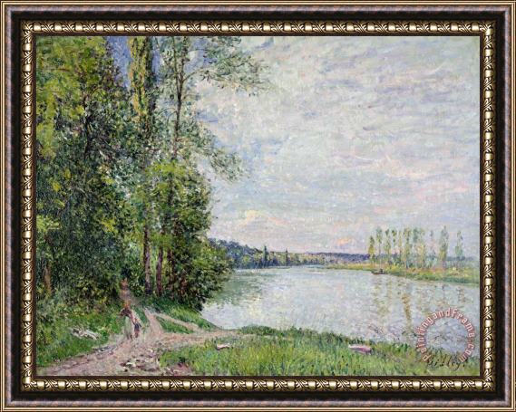 Alfred Sisley The Riverside Road from Veneux to Thomery Framed Print