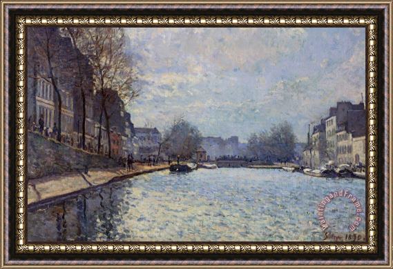 Alfred Sisley View of the Canal Saint-Martin Paris Framed Print