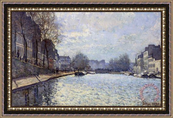 Alfred Sisley View of The Canal Saint Martin, Paris Framed Print
