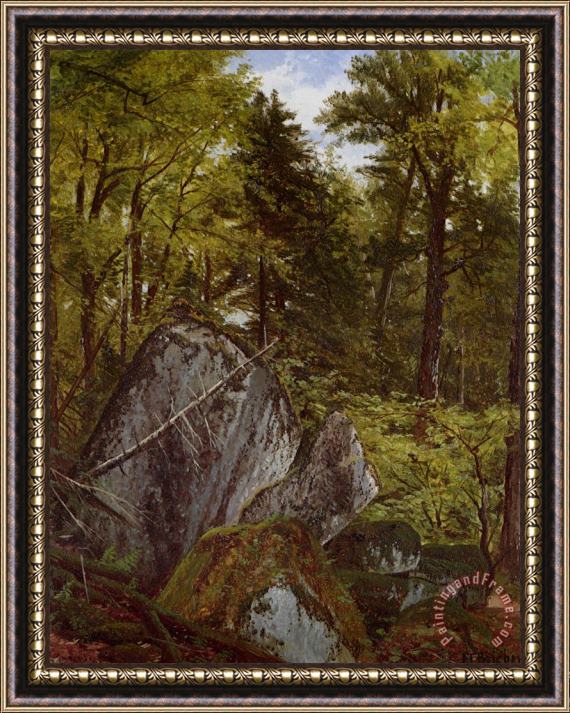 Alfred Thompson Bricher Forest Interior Framed Print