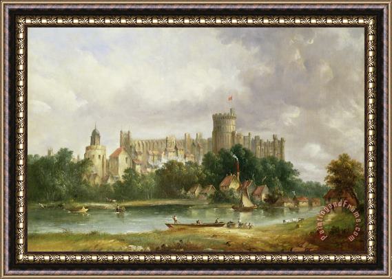 Alfred Vickers Windsor Castle - from the Thames Framed Print