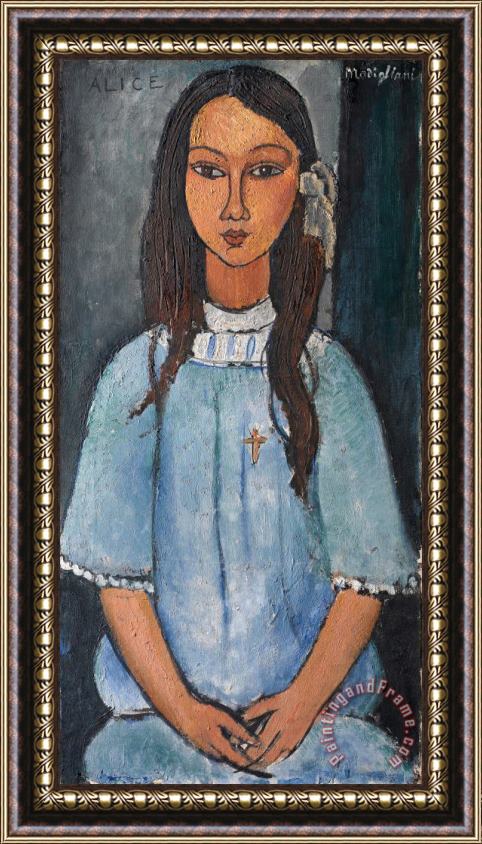 Amedeo Modigliani Alice Framed Painting