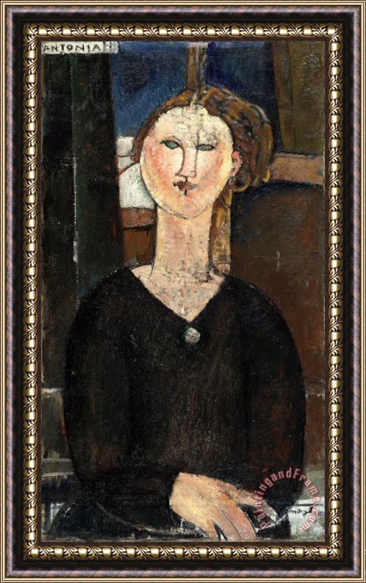Amedeo Modigliani Antonia Framed Painting