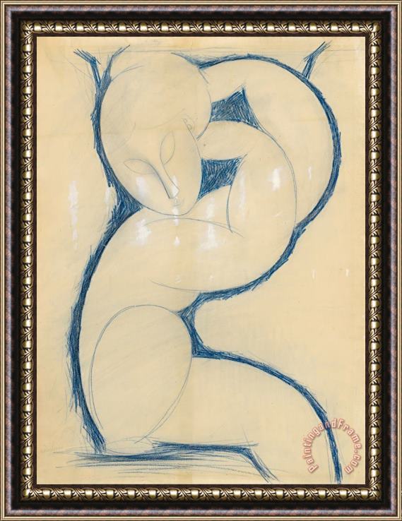 Amedeo Modigliani Caryatid, 1913 Framed Print