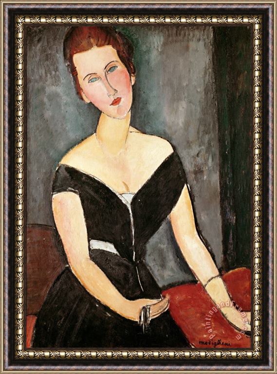 Amedeo Modigliani Madame G van Muyden Framed Painting