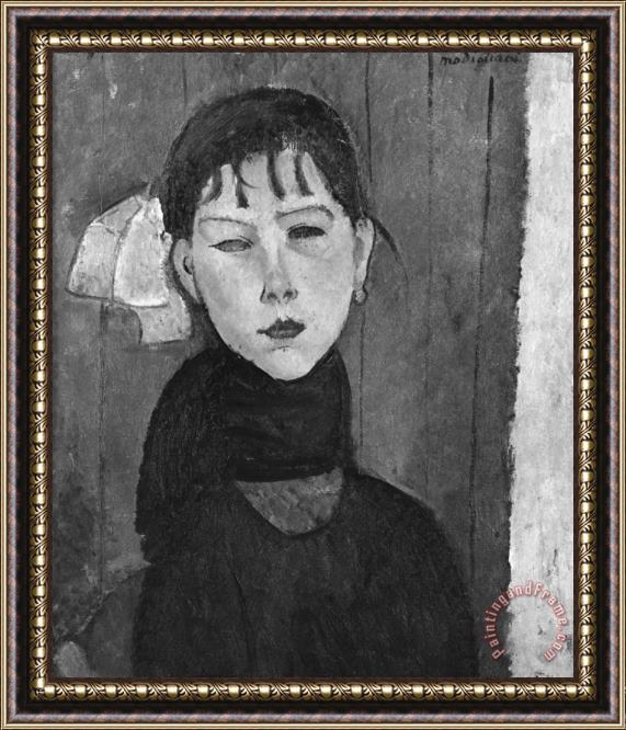 Amedeo Modigliani Marie, Young Woman of The People Framed Painting