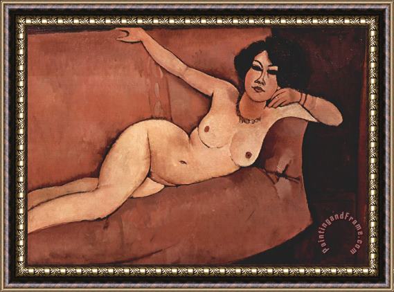 Amedeo Modigliani Nude On Sofa Framed Painting