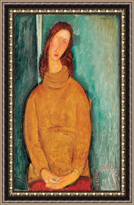 Amedeo Modigliani Portrait of Jeanne Hebuterne Framed Print