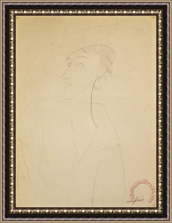 Amedeo Modigliani Untitled (portrait of Madame Zborowska) Framed Print