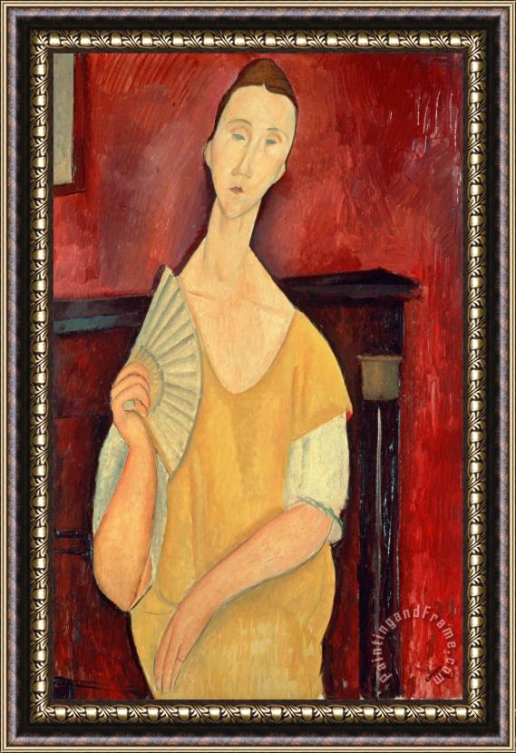 Amedeo Modigliani Woman with a Fan Framed Print