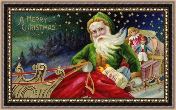 American School Christmas Card Framed Painting