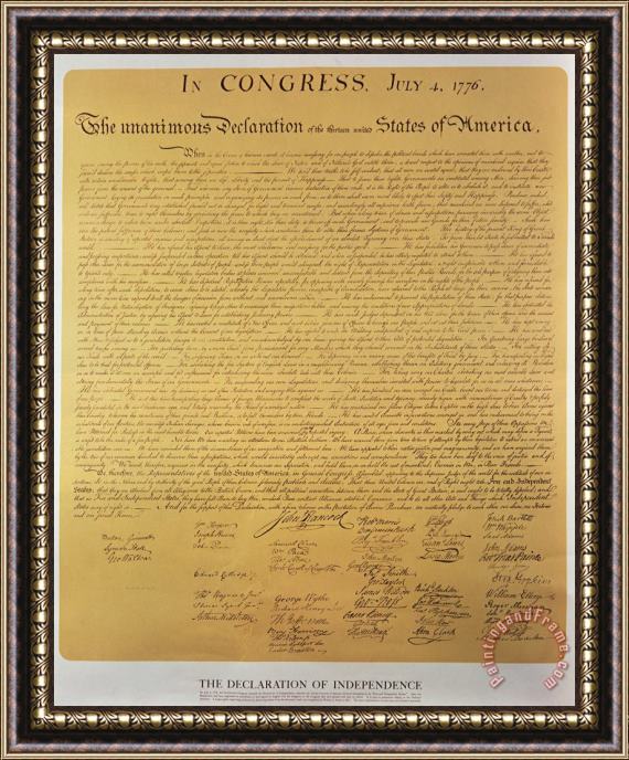 American School Declaration of Independence Framed Painting