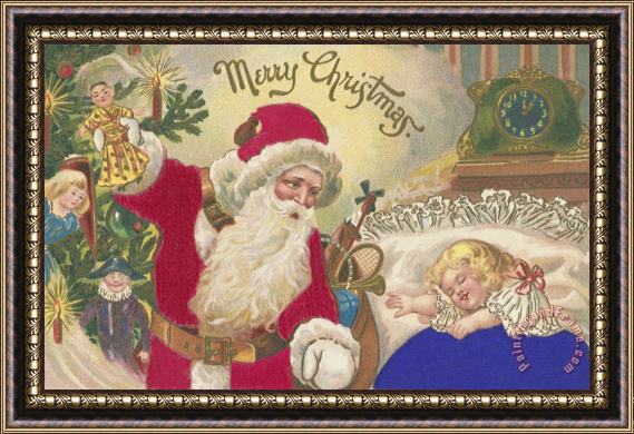 American School Merry Christmas Framed Painting