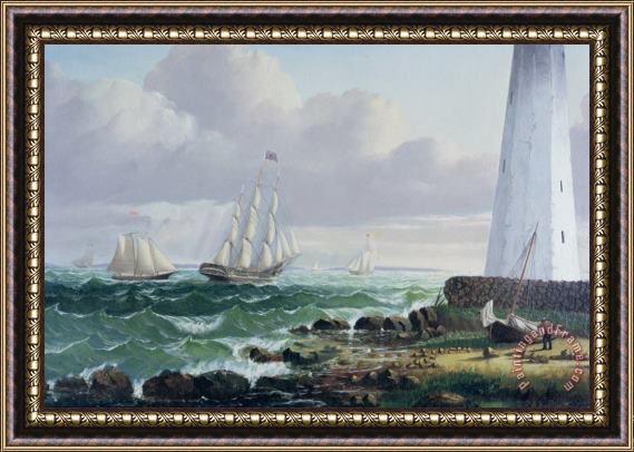 American School Whalers coming home Framed Painting