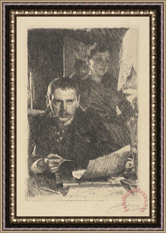 Anders Zorn Zorn And His Wife Framed Print