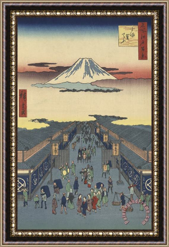 Ando Hiroshige Suruga Cho Framed Painting