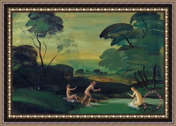Andre Derain Trois Nymphes Se Baignant Framed Painting
