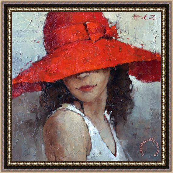 Andre Kohn New Hat, Series #5 Framed Painting