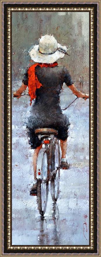 Andre Kohn The City Gal Series #25 Framed Painting