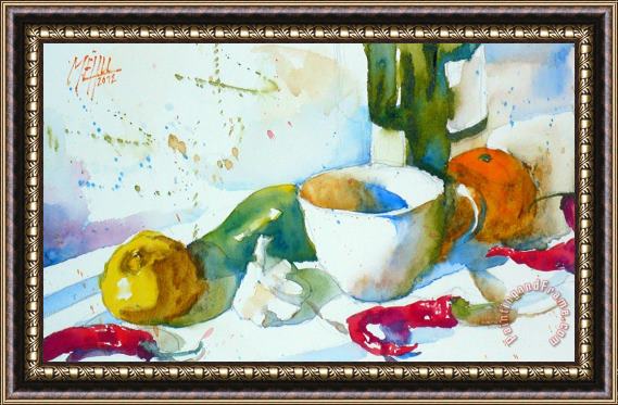 Andre Mehu Bergamot and cup Framed Painting