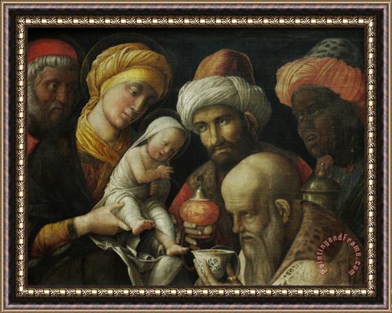 Andrea Mantegna Adoration of The Magi Framed Painting