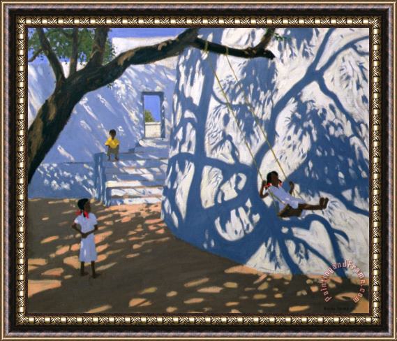 Andrew Macara Girl on a Swing India Framed Painting
