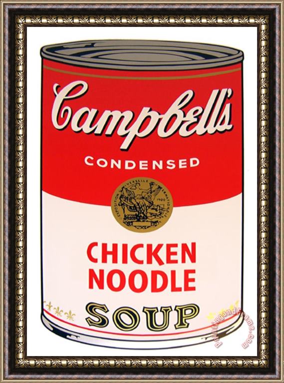 Andy Warhol Campbell S Soup Chicken Noodle Framed Painting