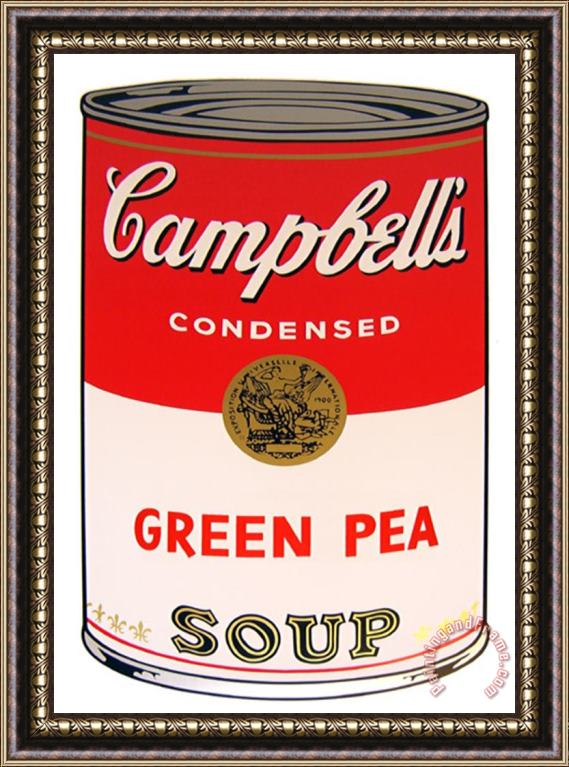 Andy Warhol Campbell S Soup Green Pea Framed Print