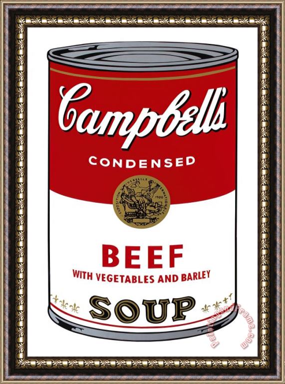 Andy Warhol Campbell S Soup I Beef C 1968 Framed Print