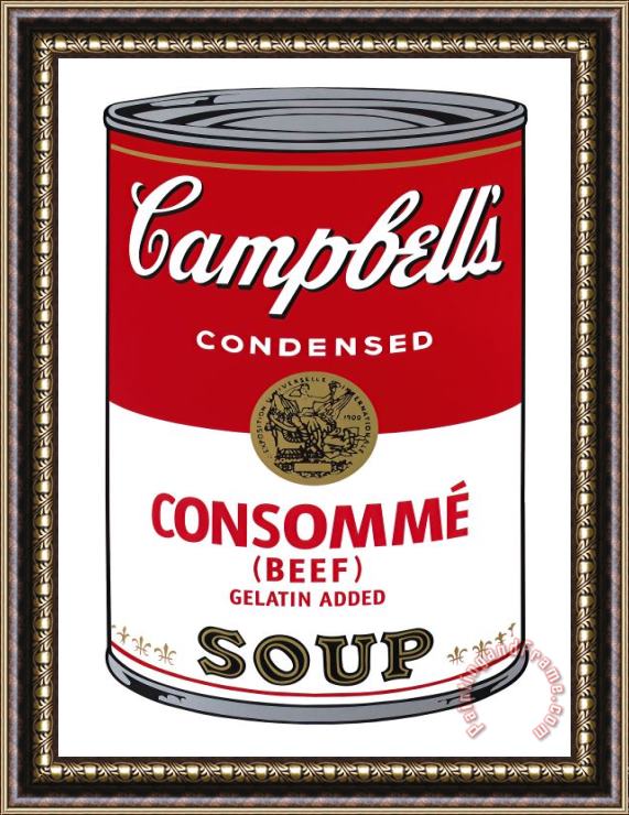 Andy Warhol Campbell S Soup I Consomme C 1968 Framed Painting