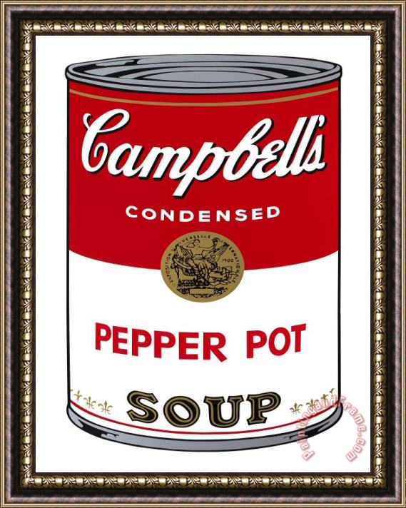 Andy Warhol Campbell S Soup I Pepper Pot C 1968 Framed Painting