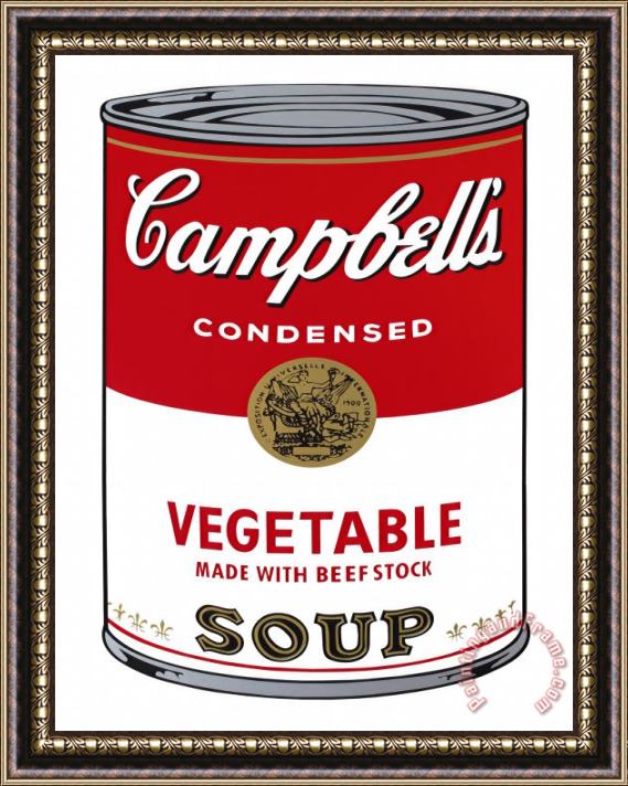 Andy Warhol Campbell S Soup I Vegetable C 1968 Framed Painting