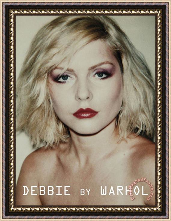 Andy Warhol Debbie Harry 1980 Polaroid Framed Painting