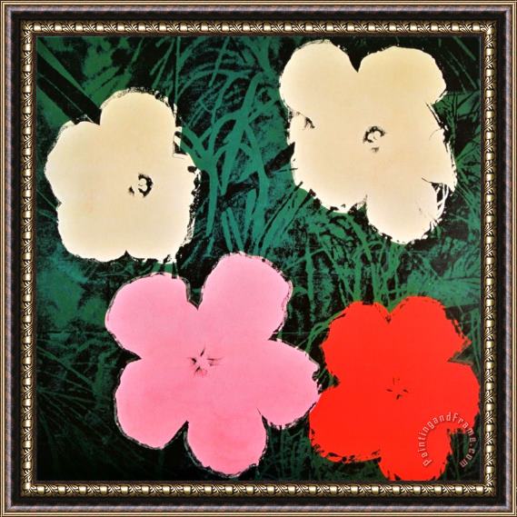 Andy Warhol Flowers III Framed Painting