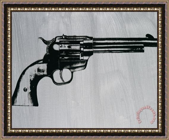 Andy Warhol Gun C 1981 Framed Painting