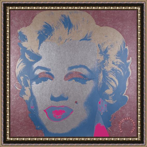 Andy Warhol Marilyn Monroe 1967 Silver Framed Painting